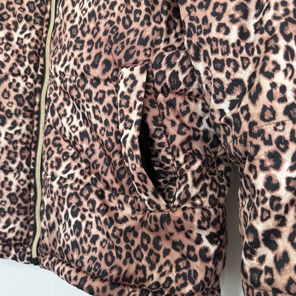 Me Jane Leopard Print Puffer Jacket Women’s Small Excellent - Picture 4 of 11